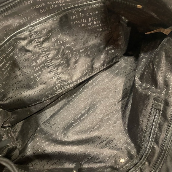 Kate Spade Black Shoulder Tote Bag w/ lots of pockets - great used condition! - Picture 6 of 10